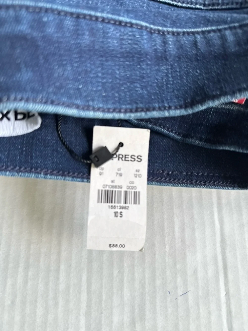 Express Womens Jeans Ankle Legging Jegging Denim Mid Rise Stretch+ Frayed 10s - Picture 9 of 10